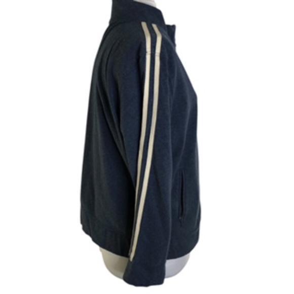 No Brand Label Full Zip Sleep Stripe Side Pockets Warmup Jacket Size L - Picture 5 of 6